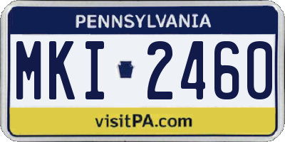 PA license plate MKI2460