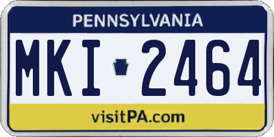 PA license plate MKI2464