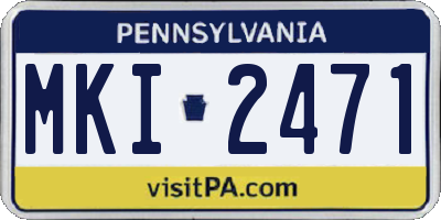 PA license plate MKI2471