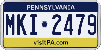 PA license plate MKI2479