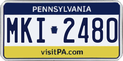 PA license plate MKI2480