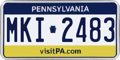 PA license plate MKI2483