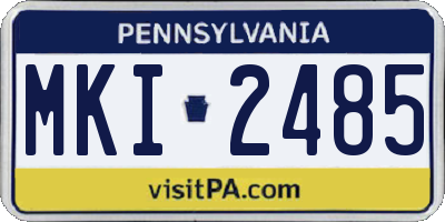 PA license plate MKI2485