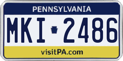 PA license plate MKI2486