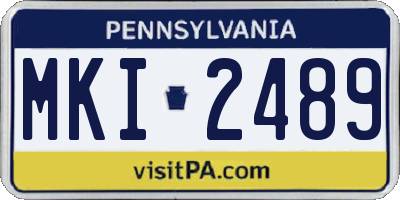 PA license plate MKI2489