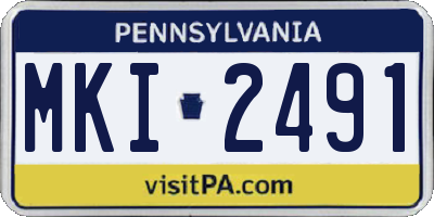 PA license plate MKI2491