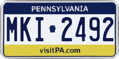 PA license plate MKI2492