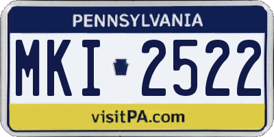 PA license plate MKI2522