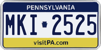 PA license plate MKI2525
