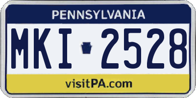 PA license plate MKI2528
