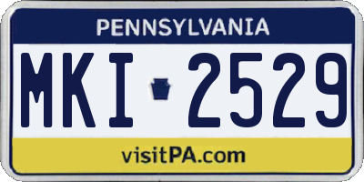 PA license plate MKI2529