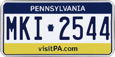 PA license plate MKI2544