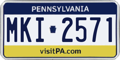 PA license plate MKI2571