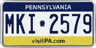 PA license plate MKI2579