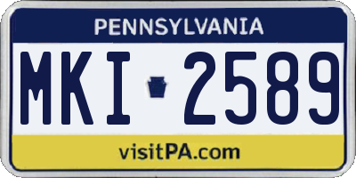 PA license plate MKI2589