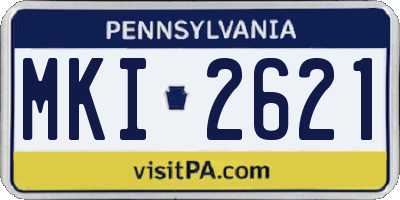 PA license plate MKI2621
