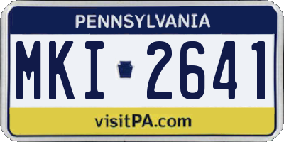 PA license plate MKI2641