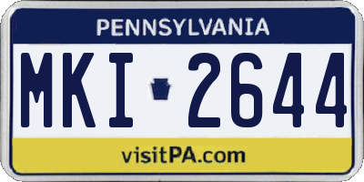 PA license plate MKI2644
