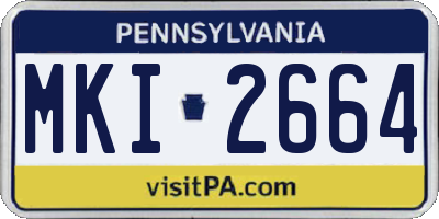 PA license plate MKI2664
