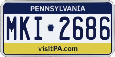 PA license plate MKI2686