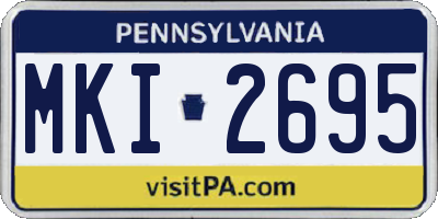 PA license plate MKI2695