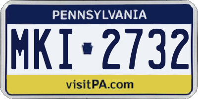 PA license plate MKI2732