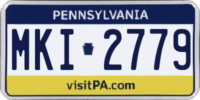 PA license plate MKI2779