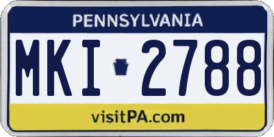 PA license plate MKI2788