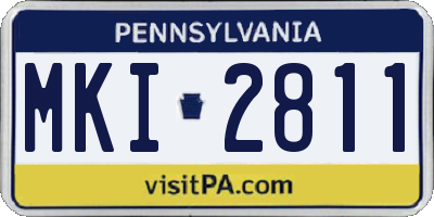 PA license plate MKI2811