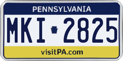 PA license plate MKI2825
