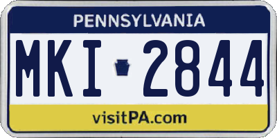 PA license plate MKI2844