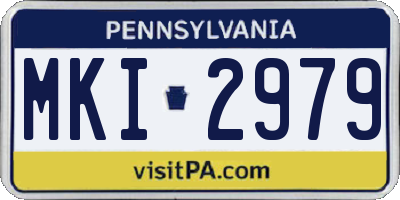 PA license plate MKI2979