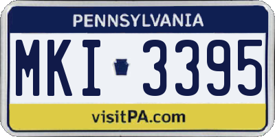 PA license plate MKI3395