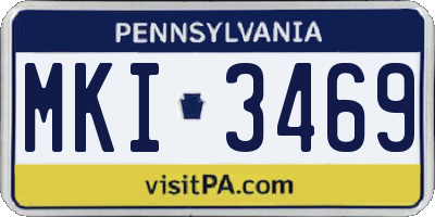 PA license plate MKI3469