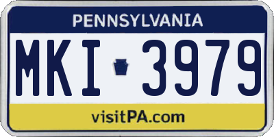 PA license plate MKI3979