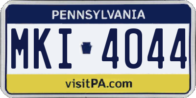 PA license plate MKI4044
