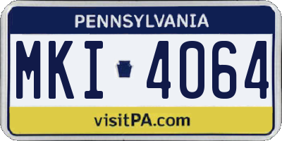 PA license plate MKI4064