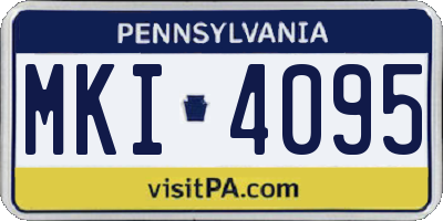 PA license plate MKI4095
