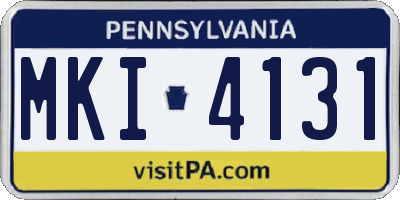 PA license plate MKI4131