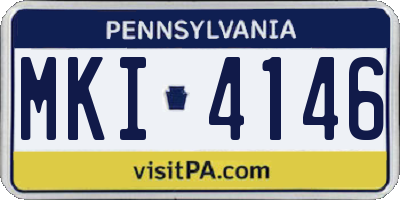 PA license plate MKI4146