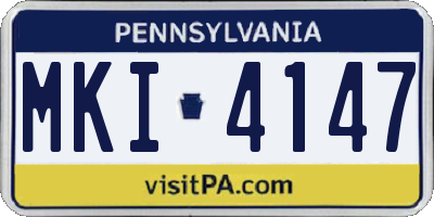 PA license plate MKI4147
