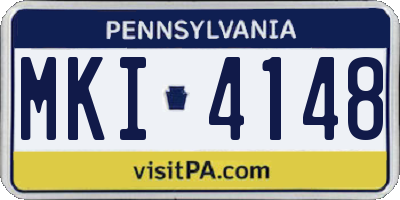 PA license plate MKI4148