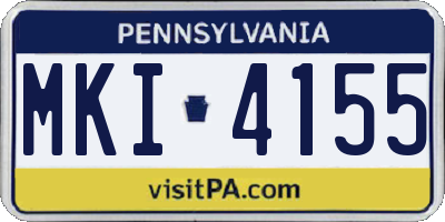 PA license plate MKI4155