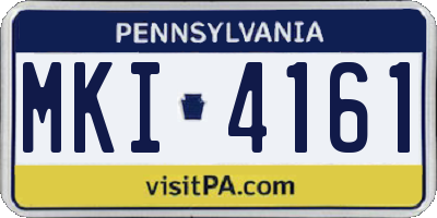 PA license plate MKI4161