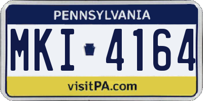 PA license plate MKI4164