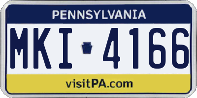 PA license plate MKI4166