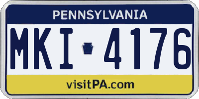 PA license plate MKI4176