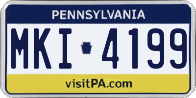 PA license plate MKI4199