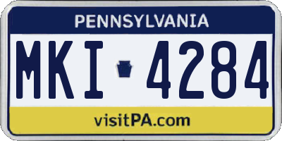 PA license plate MKI4284