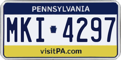 PA license plate MKI4297